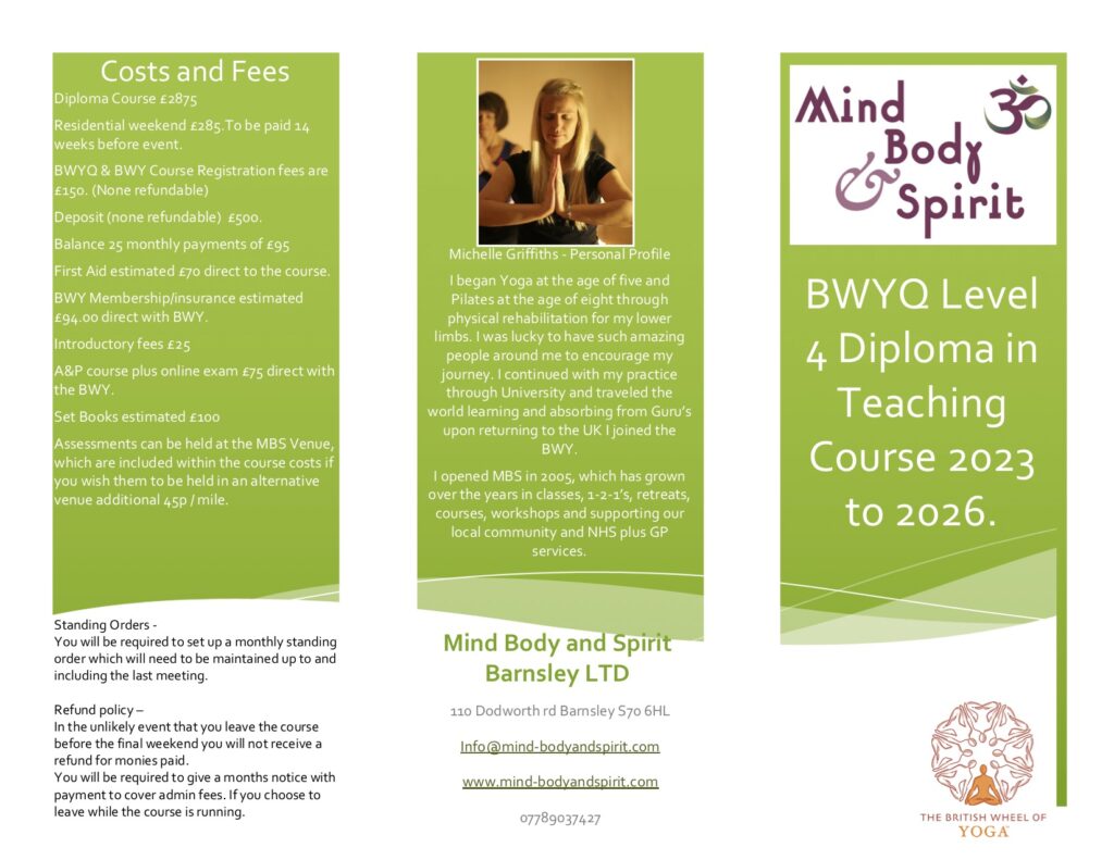 BWY Yoga Courses – Mind Body & Spirit